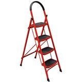 BRADY 4 STEP LADDER 120KG RED