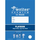 WRITER PREMIUM PLAYBOOK 14MM PLAINRULED 100GSM 64 PAGE 330 X 240MM SWINGS