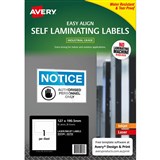 AVERY 959185 SELF LAMINATING LABELS 1UP 127 X 190MM PACK 5