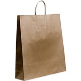 HUHTAMAKI FUTURE FRIENDLY PAPER BAG TWISTED HANDLE 500 X 450MM BROWN PACK 50
