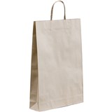 HUHTAMAKI FUTURE FRIENDLY PAPER BAG TWISTED HANDLE 480 X 340MM BROWN PACK 50