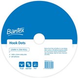 BANTEX HOOK DOTS 22MM X 25M WHITE ROLL 1000