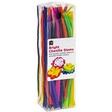 EDUCATIONAL COLOURS CHENILLE STEMS 300MM BRIGHT ASSORTED PACK 200
