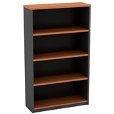 OM OPEN BOOKCASE 900 X 320 X 1500MM CHERRYCHARCOAL
