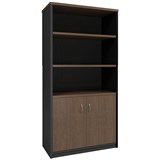 OM PREMIER HALF DOOR CABINET 900 X 450 X 1800MM REGAL WALNUTCHARCOAL
