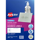 AVERY 958061 L7563 CRYSTAL CLEAR ADDRESS LABEL LASER CLEAR 14UP PACK 10
