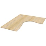 RAPIDLINE SCREEN SCALLOPED CORNER WORKSTATION DESK TOP 1800 X 1500 X 750 NATURAL OAK