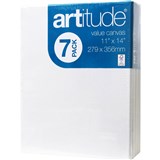 ARTITUDE PAINT CANVAS 11 X 14 INCH WHITE PACK 7