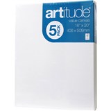 ARTITUDE PAINT CANVAS 16 X 20 INCH WHITE PACK 5