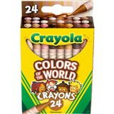 CRAYOLA COLORS OF THE WORLD SKIN TONE COLOUR CRAYONS ASSORTED PACK 24