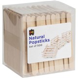 EDUCATIONAL COLOURS POPSTICKS NATURAL PACK 500