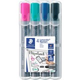 STAEDTLER 356 LUMOCOLOR FLIPCHART MARKER 20MM ASSORTED BRIGHT WALLET 4