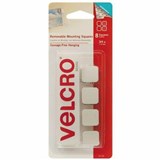 VELCRO BRAND REMOVABLE MOUNTING SQUARES 19MM WHITE PACK 8