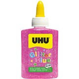 UHU GLITTER GLUE BOTTLE 88ML PINK