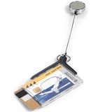 DURABLE DELUXE PRO DUO CARD HOLDER WITH REEL CHARCOAL