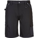 PORTWEST SLIM FIT STRETCH SHORTS BLACK 87