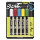 SHARPIE CHALK MARKER WET ERASE MEDIUM TIP ASSORTED PACK 5