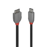 LINDY 36620 ANTHRA LINE USBC TO MICROB CABLE 05M BLACK