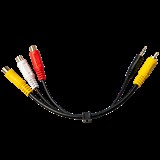 LINDY 35649 AV ADAPTER CABLE 3 RCA FEMALE 35MM BLACK