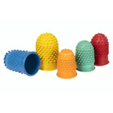 REXEL THIMBLETTES FINGER CONES ASSORTED SIZE AND COLOURS PACK 15
