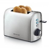 MAXIM AUTOMATIC TOASTER STAINLESS STEEL 2 SLICE SILVER