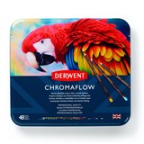 DERWENT CHROMAFLOW PENCILS FINE ASSORTED PACK 48