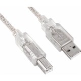 ASTROTEK USB 20 PRINTER CABLE TYPE A MALE TO TYPE B MALE 5M TRANSPARENT