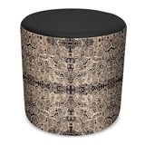ORANGE DUST SPECTRUM EVA ROUND OTTOMAN 450 X 450 X 450MM DOTS BLACK