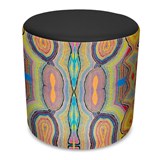 ORANGE DUST SPECTRUM EVA ROUND OTTOMAN 450 X 450 X 450MM ROCK BLACK