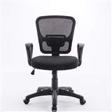 BOXED GOLD GRACE OFFICE CHAIR MESH BACK WITH FIXED ARMS BLACK