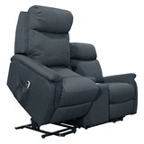 RAPIDLINE HOME ELEVATE ASCOT LOVE SEAT DUAL MOTOR MEDIUM FABRIC MANISA THUNDER