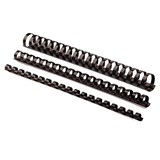 FELLOWES PLASTIC BINDING COMBS ROUND 21 LOOP 12MM A4 BLACK PACK 100