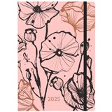 COLLINS ABSTRACT BOTANICALS DIARY WEEK TO VIEW A5 RECYCLED PINK