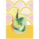 COLLINS PARTY ON DIARY WEEK TO VIEW A5 RECYCLED LEMON