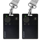 KEYSMART SMARTCARD  RECHARGEABLE THIN WALLET TRACKER CARD CLEAR SMOKE PACK 2