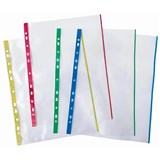 PROTEXT PREMIUM EXTRA HEAVY DUTY SHEET PROTECTORS 80 MICRON A4 COLOURED SPINE PACK 100