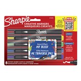 SHARPIE CREATIVE WATERBASED ACRYLIC MARKERS BULLET TIP ASSORTED COLOURS PACK 5