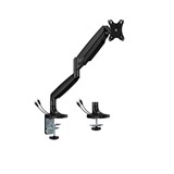 BRATECK SINGLE SCREEN HEAVYDUTY GAS SPRING MONITOR ARM FOR 17 TO 45INCHES MONITORS MATTE BLACK
