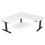 OLG AGILE ELECTRIC TRIPLE 3 COLUMN WORKSTATION LH 1800 X 1800 X 750MM BLACK FRAME WHITE TOP