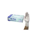 SKIN SHIELD LATEX EXAMINATION GLOVES POWDER FREE MEDIUM CREAM BOX 100