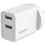 COMSOL DUAL USBA WALL CHARGER 12W WHITE