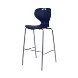 SYLEX ROSWELL 4 LEG STOOL 560MM BLUE SEAT BLACK FRAME