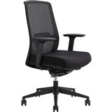 DAL JIRRA SIDE CONTROL SYNCHRO HIGH MESH BACK ARMS BLACK BACK