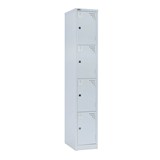 GO STEEL 4 DOOR LOCKER 455 X 305 X 1830MM SILVER GREY