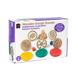 EDUCATIONAL COLOURS WOODEN DOUGH STAMPS INDIGENO NATURE SYMBOLS BOX 6