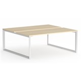 OLG ANVIL 2PERSON DSD WORKSTATION WHITE FRAME 1800 X 750MM NORDIC MAPLE