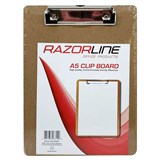 RAZORLINE CLIPBOARD MASONITE SMALL CLIP A5 BROWN 100SHEETS