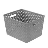 CREATIVE KIDS STORAGE BASKET KNOTTED LARGE 305 X 355 X 220MM GREY