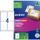 AVERY 959020 L7169 PREMIUM SHIPPING LABELS WITH AVERYECO 4UP WHITE 100 SHEETS