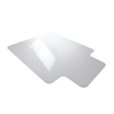 FLOORTEX CHAIRMAT KEYHOLE CARPET PVC LOW PILE 900 X 1210MM CLEAR